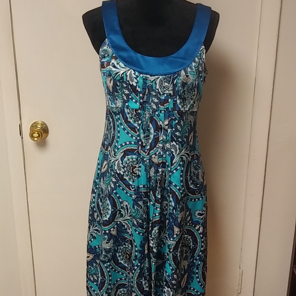 Ann Taylor blue Paisley print Dress